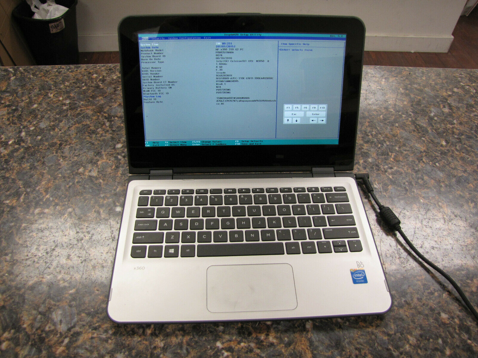 11.6" HP X360 310 G2 Touchscreen Laptop Celeron 1.60GHz 4GB no HDD - quantity