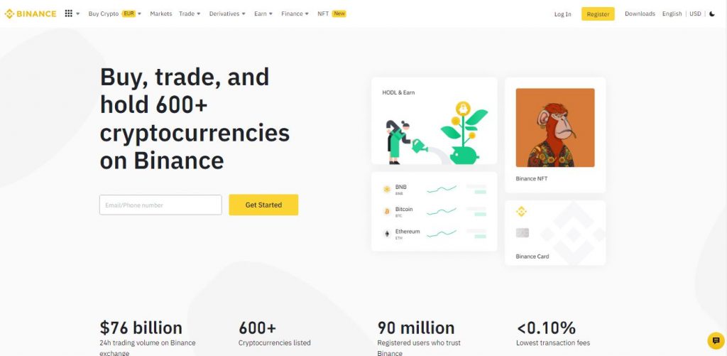  Binance Homepage