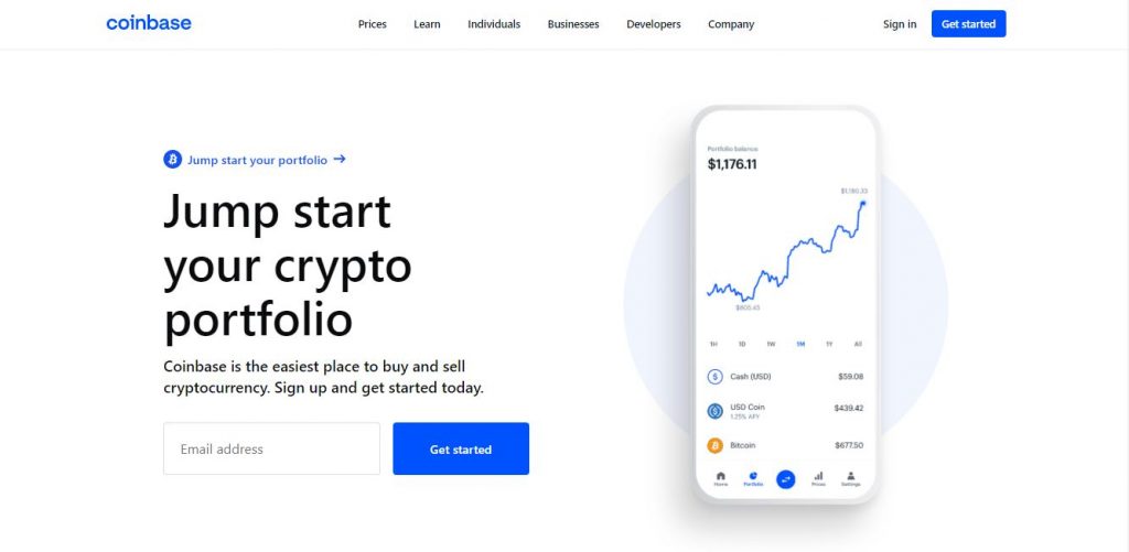 Coinbase Homepage