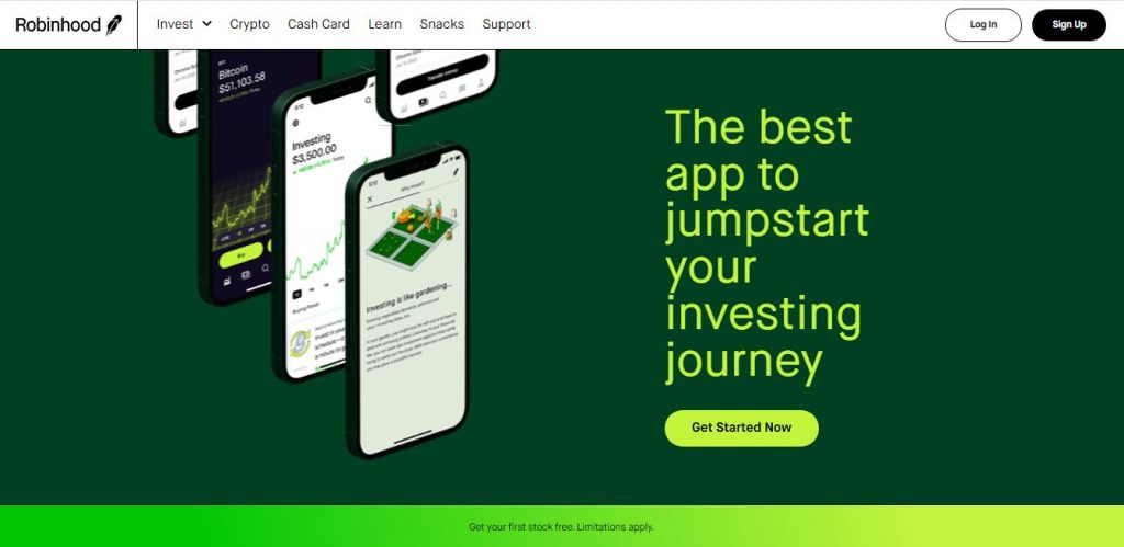 Robinhood Homepage