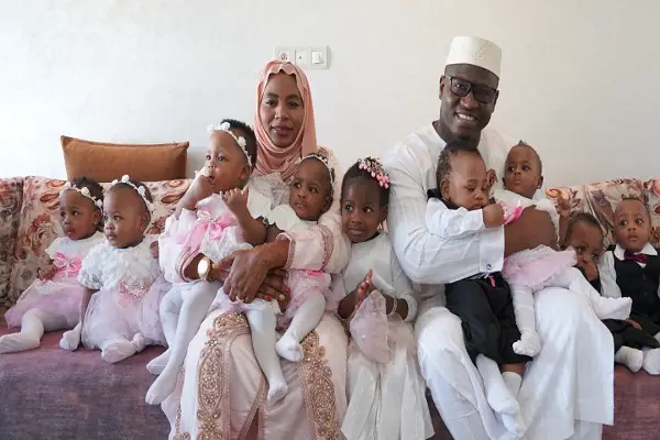 World’s only nonuplets return back to Mali from Morocco