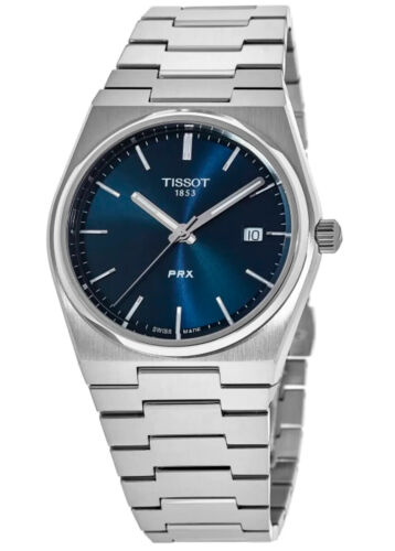 New Tissot PRX Blue Dial Steel 40mm Mens Swiss Quartz Watch T1374101104100