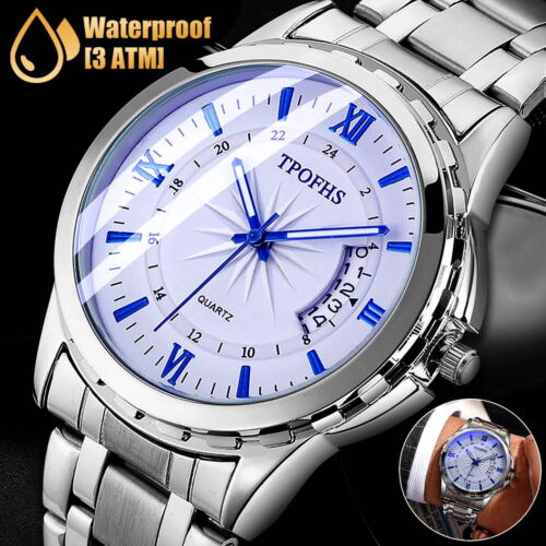 Waterproof Men’s Quartz Watch Classic Business Stainless Steel Wristwatch Luxury