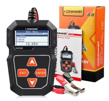 KONNWEI KW208 Car Battery Tester with LCD Display