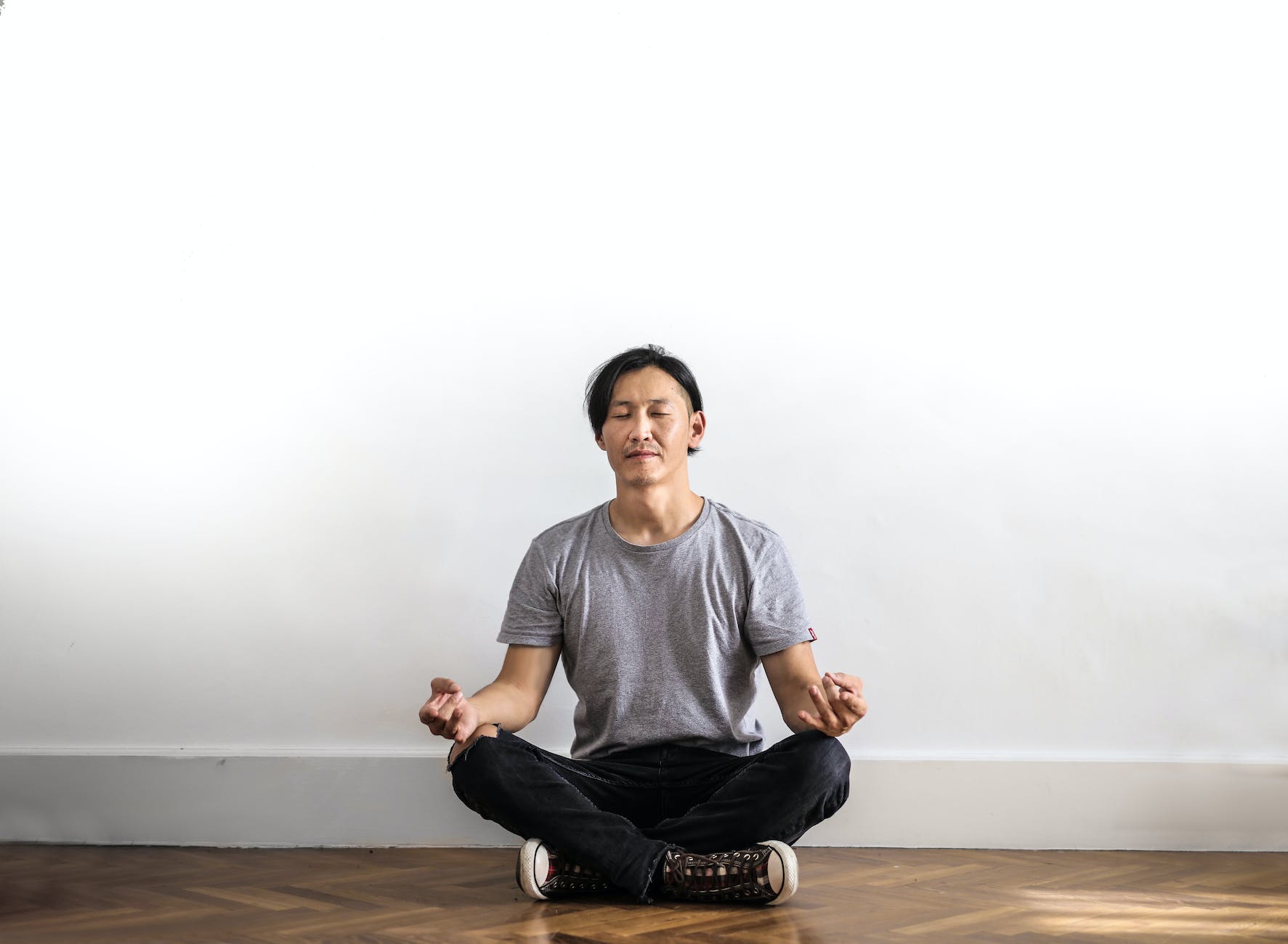 man meditating to control sexual obsessions