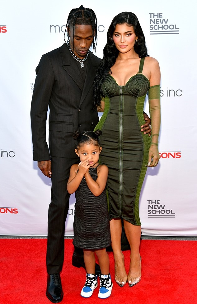 Travis Scott, Kylie Jenner and Stormi Webster