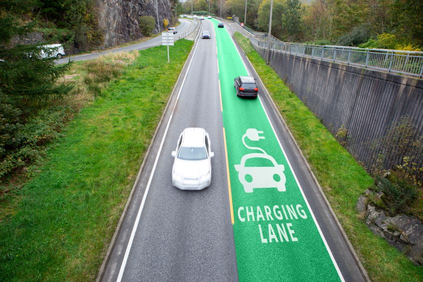 Wireless charging roads