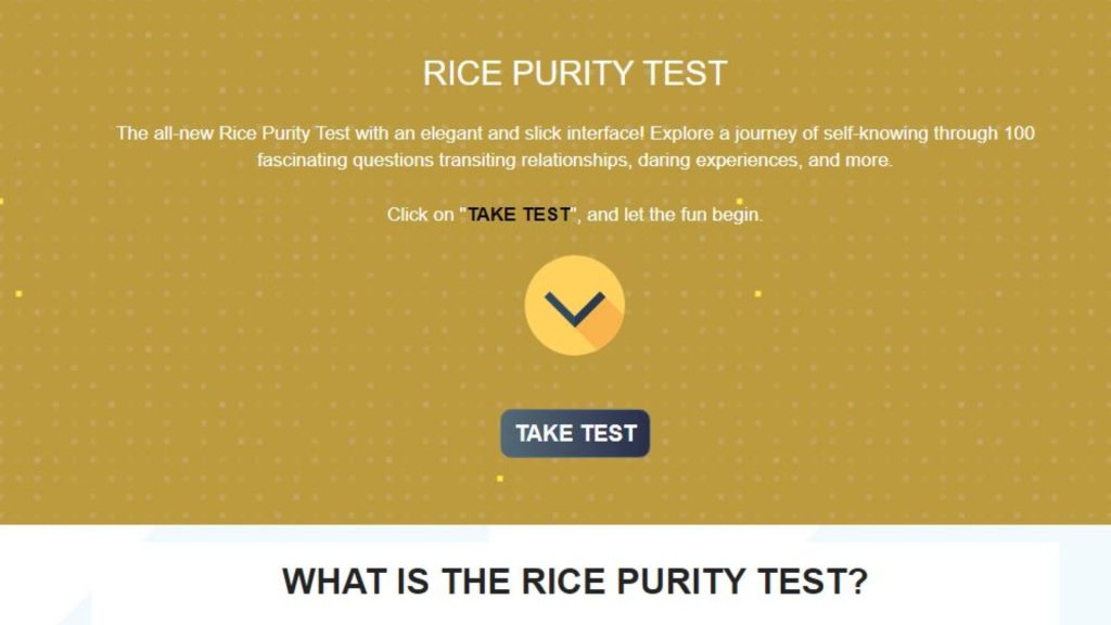 Rice Purity Test