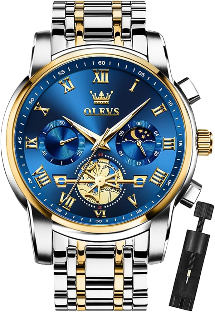 OLEVS Mens Watches Chronograph Business Dress Quar…