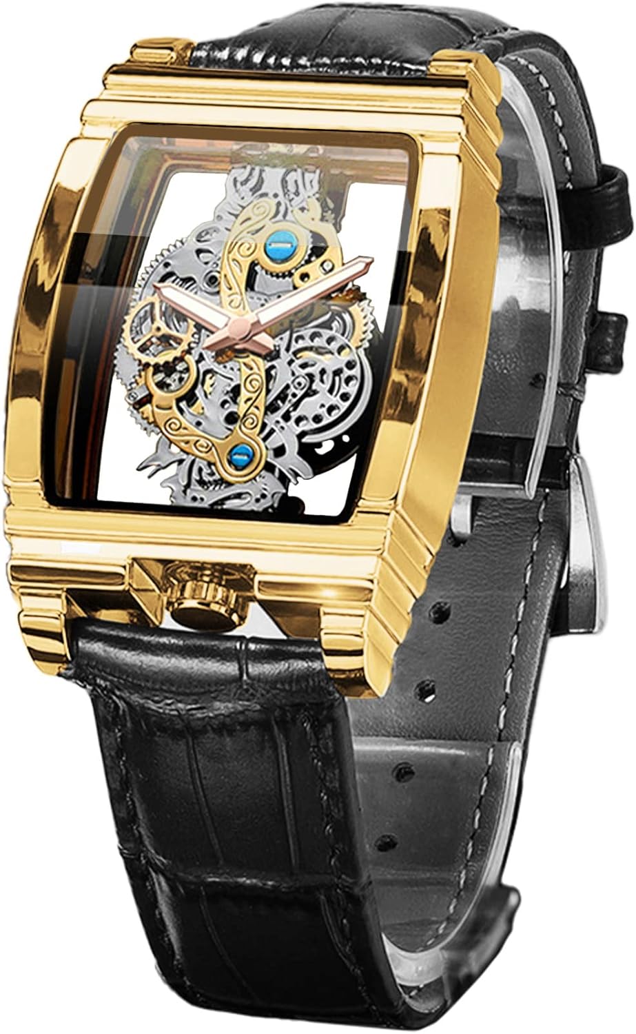 FORSINING Men’s Luxury Hollow Skeleton Watch Retro…