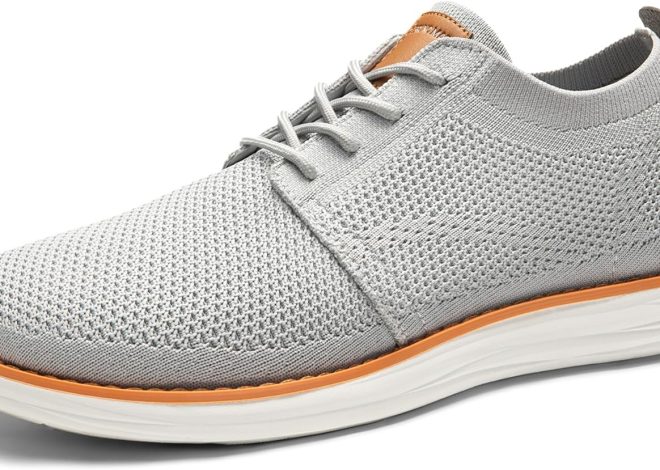 Bruno Marc Men’s KnitFlex Breeze Mesh Sneakers Oxfords Lace-Up Lightweight Casual Walking Shoes