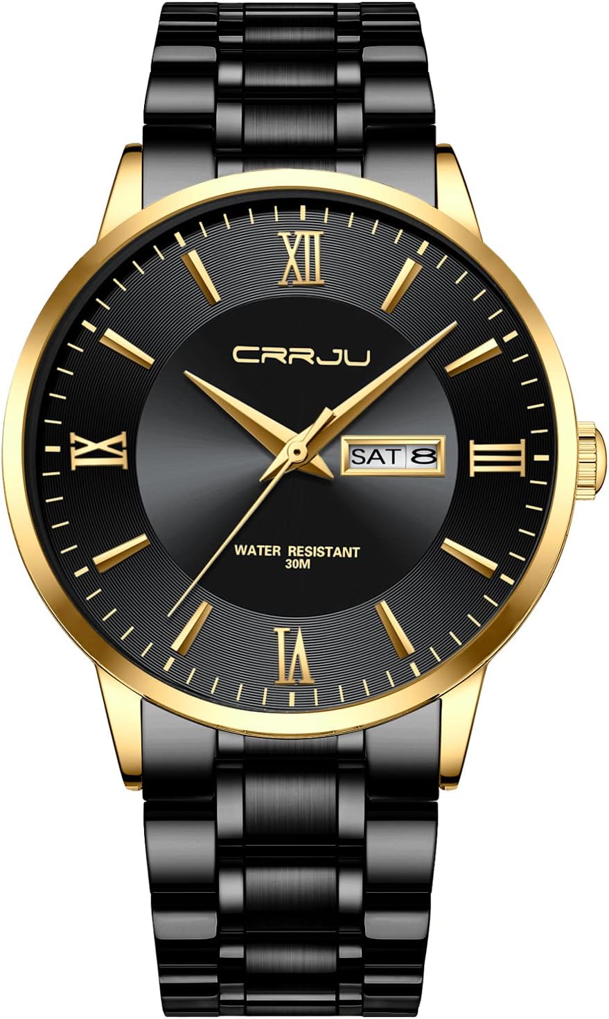 CRRJU Men’s Fashion Luxury Stainless Steel Watches…