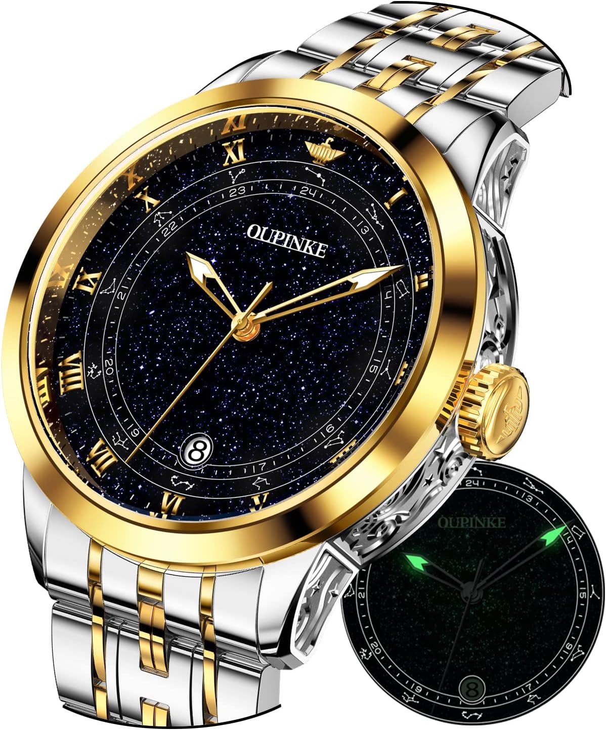 OUPINKE Automatic Watches for Men Starry Sky Luxur…