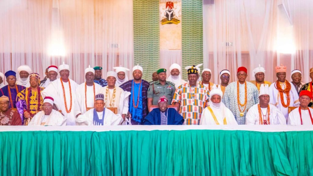 Tinubu meets with Traditional rulers meeting to avert Nationwide Protest