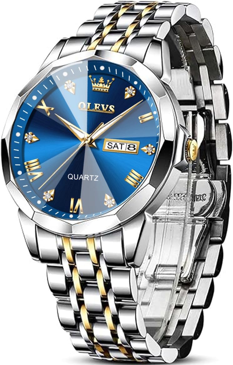 OLEVS Mens Watches Large Face Watch for Men Casual…