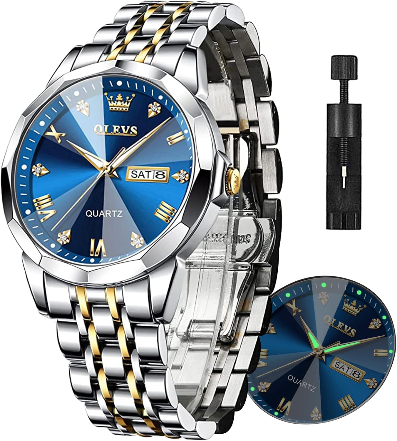 OLEVS Men’s Watch,Classic Silver Watches for Men, …