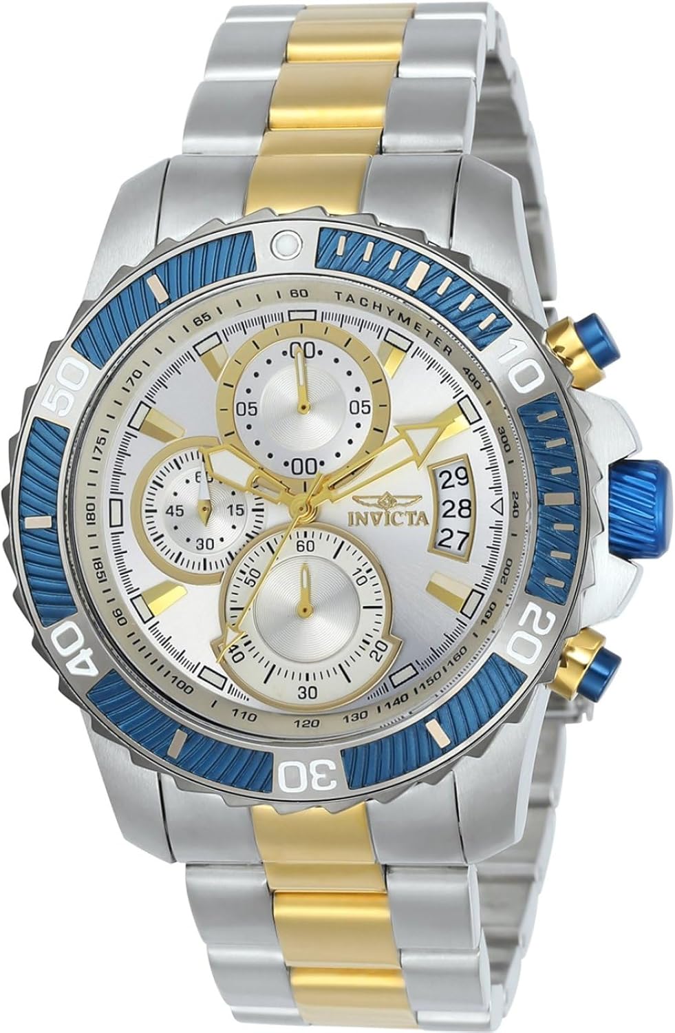 Invicta Men’s Pro Diver Quartz Multifunction Silve…