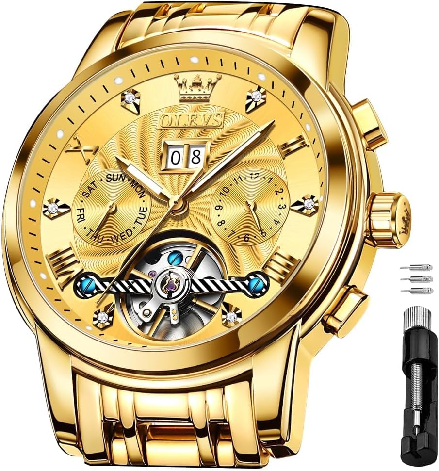 OLEVS Men’s Automatic Mechanical Watches Luxury Dr…