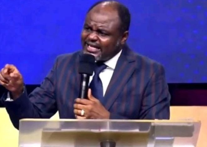 Pastor Abel Damina, a Nigerian minister, knocks Miracles within the church