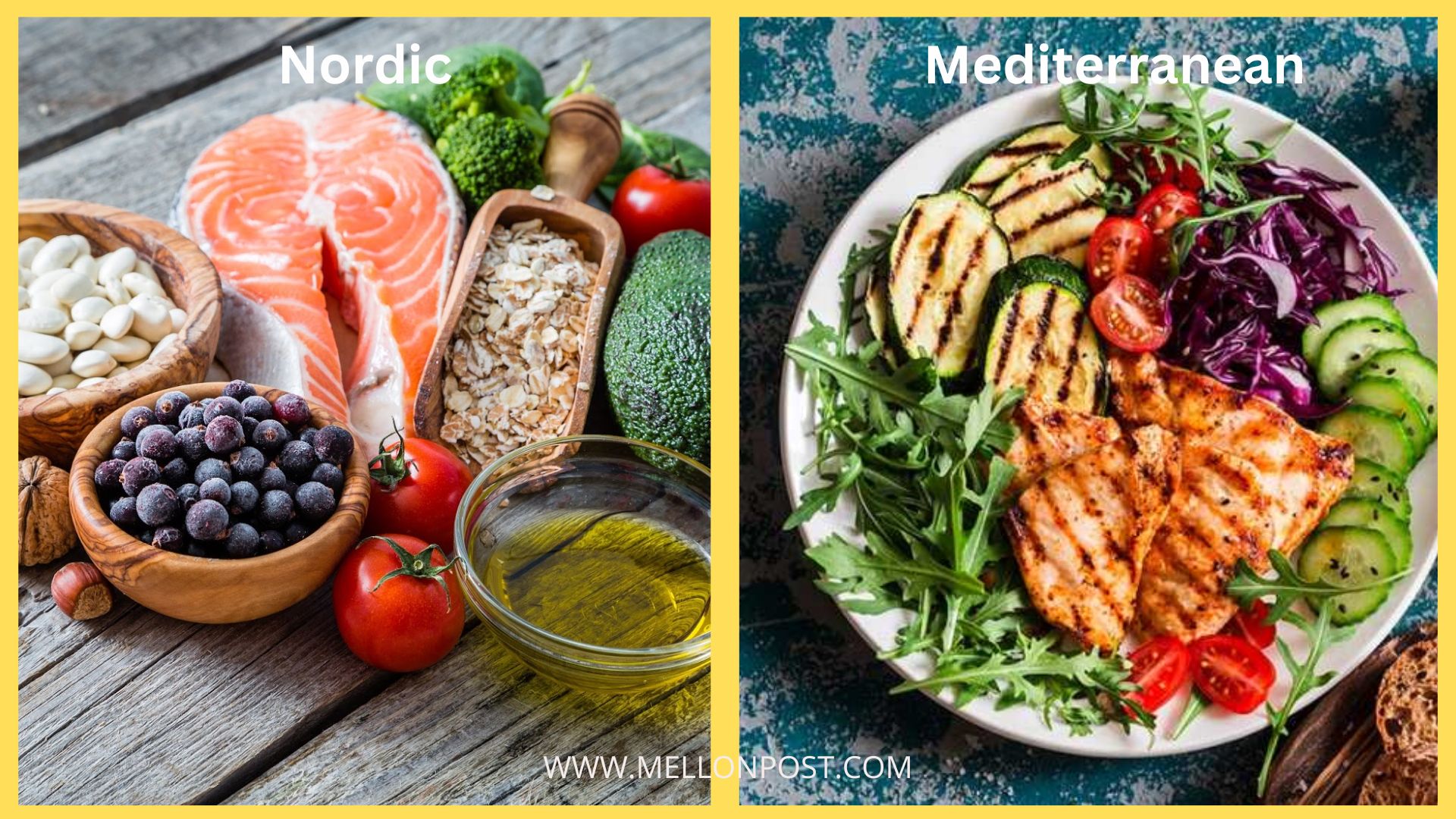 What is the difference between Nordic diet and Mediterranean diet?