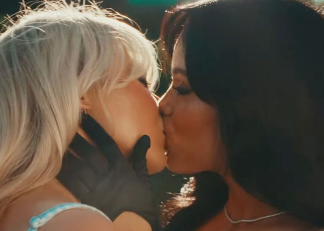 Sabrina Carpenter and Jenna Ortega Share a Kiss in Music Video “Taste”