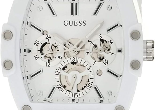 GUESS Mens Casual Multifunction 43mm Watch – White…