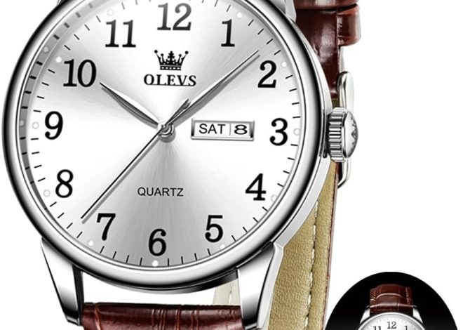 OLEVS Mens Watches Leather Watches for Men Classic…