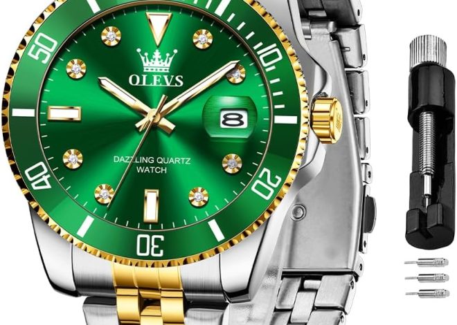 OLEVS Watch for Men Stainless Steel Business Dress…