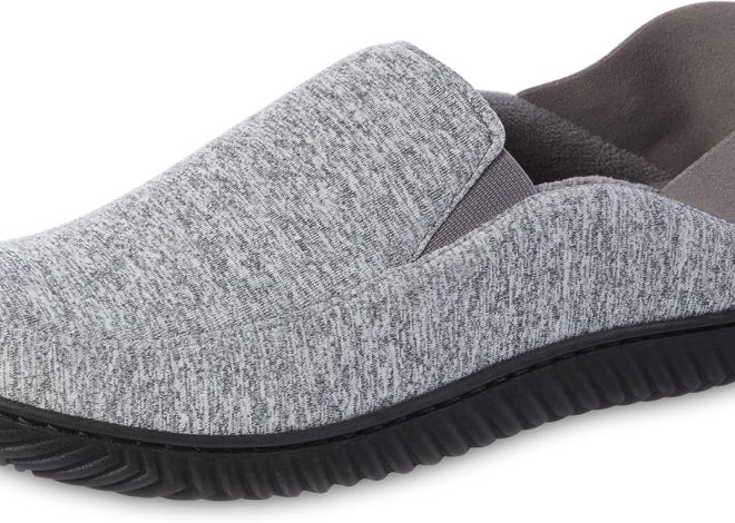 isotoner Men’s Sport Knit Closed Back Slipper:…