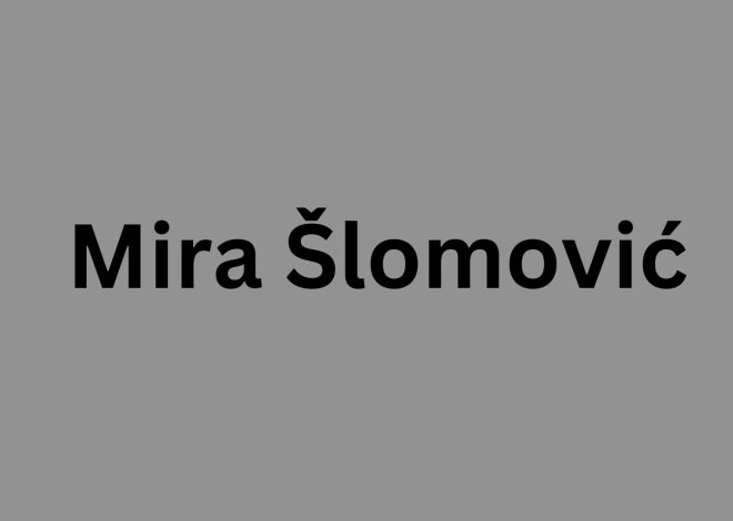 Mira Šlomović Biography