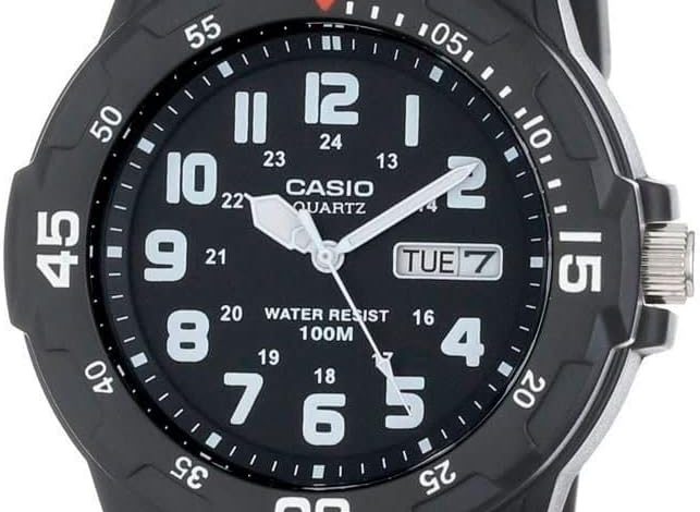 Casio Men’s Quartz Day-Date Indicator Black Resin …