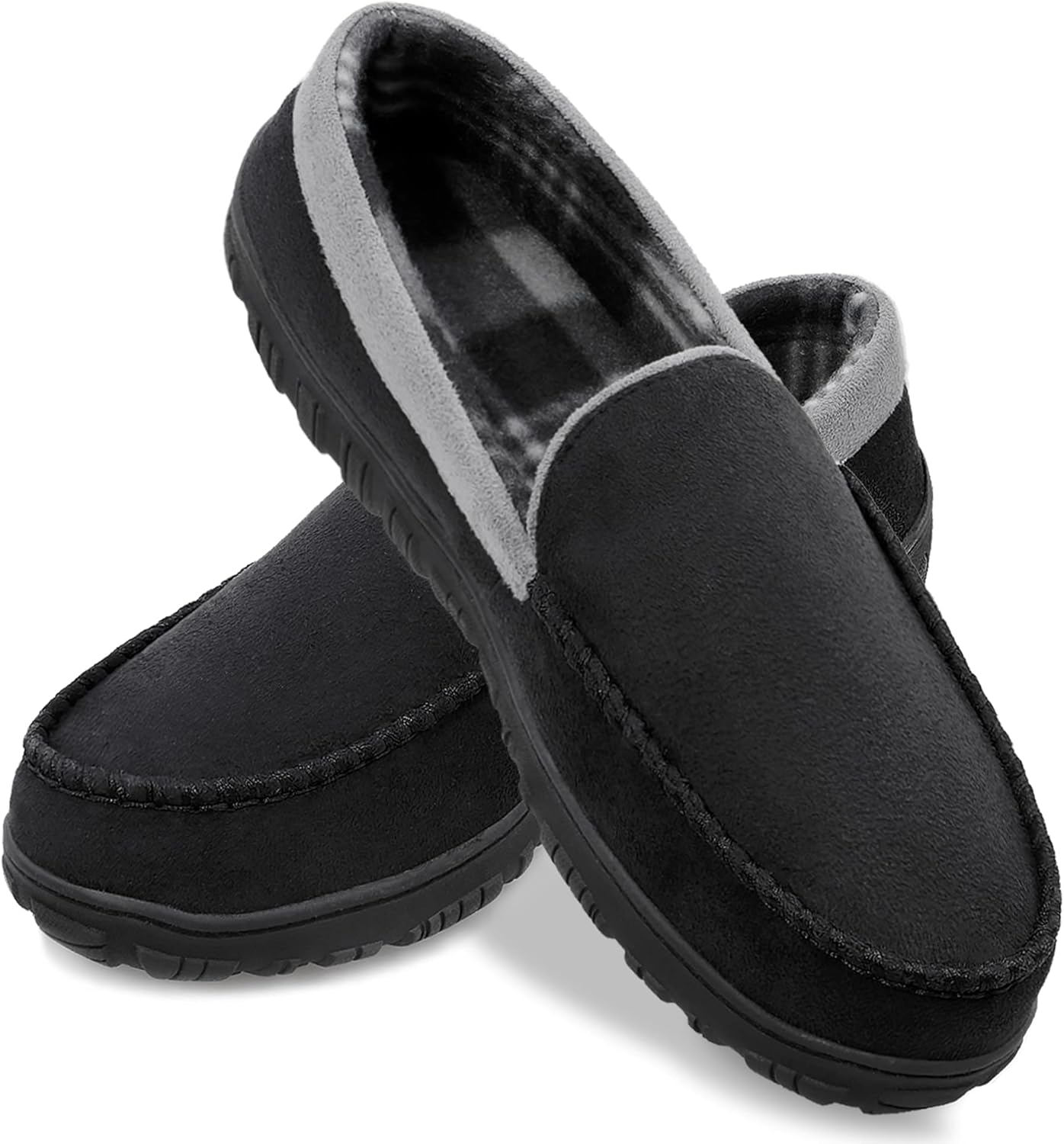 shoeslocker Mens Slippers Microsuede Moccasin…