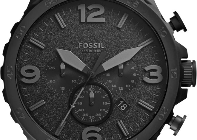 Fossil Nate Men’s Watch with Oversized Chronograph…