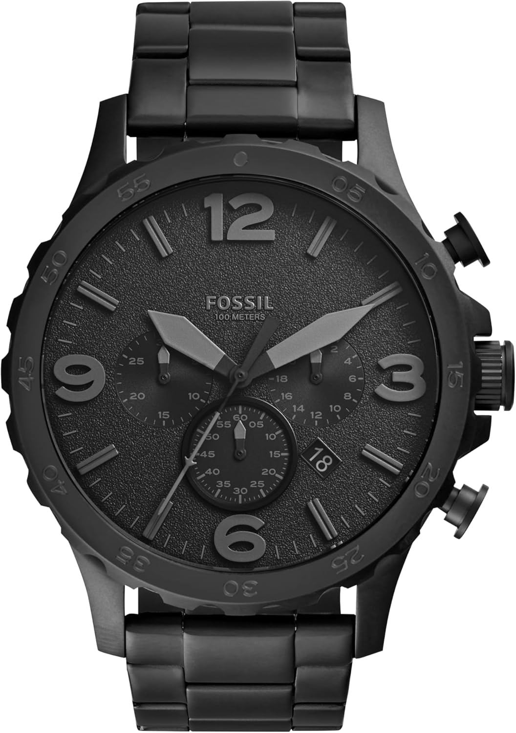 Fossil Nate Men’s Watch with Oversized Chronograph…