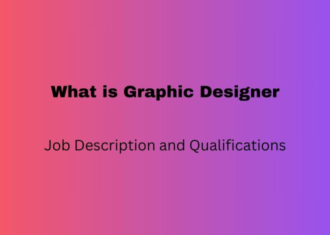 What is a Graphic Designer – Job Description and Qualifications