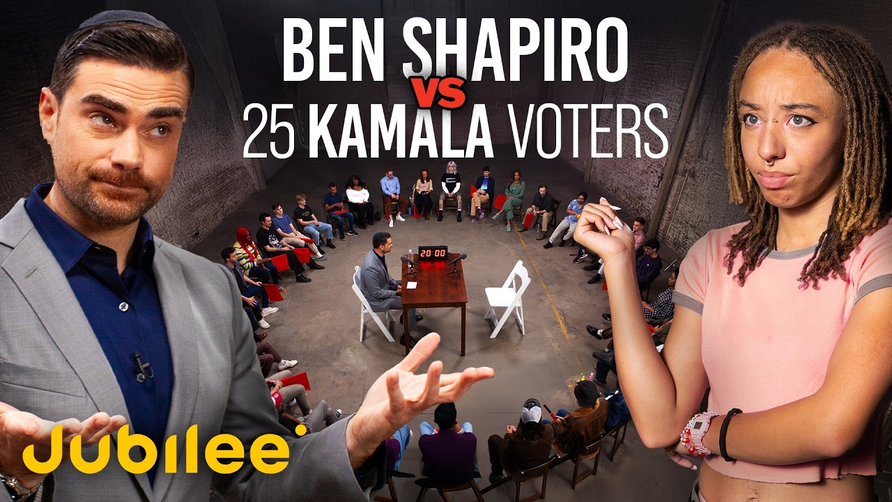 1 Republican vs. 25 Kamala Harris Voters Ft. Ben Shapiro – Summary