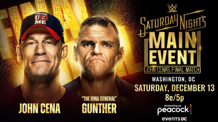 John Cena Retires as Gunther Submits the Legend at Emotional Saturday Night’s Main Event Washington, D.C